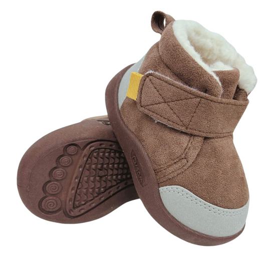 Ghetuțe îmblanite cu talpă flexibilă, Arctic Hug, Maro/Gri