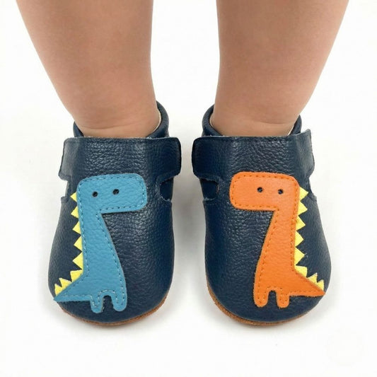 Papuci de interior din piele naturala ”Dino Steps”