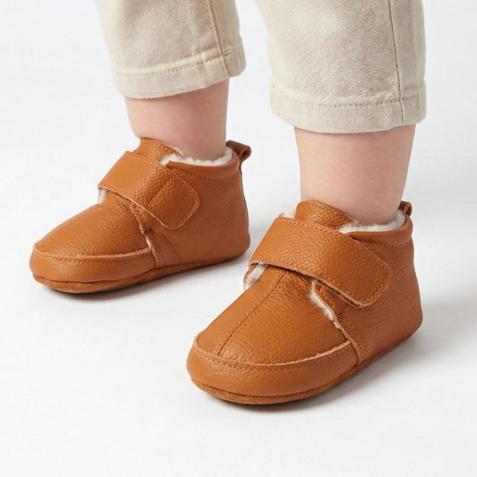 Papuci de interior îmblăniți din piele naturala ”Warm Steps”