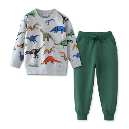 Compleu băieți din bumbac cu dino – stil jucăuș | Jurassic Fun