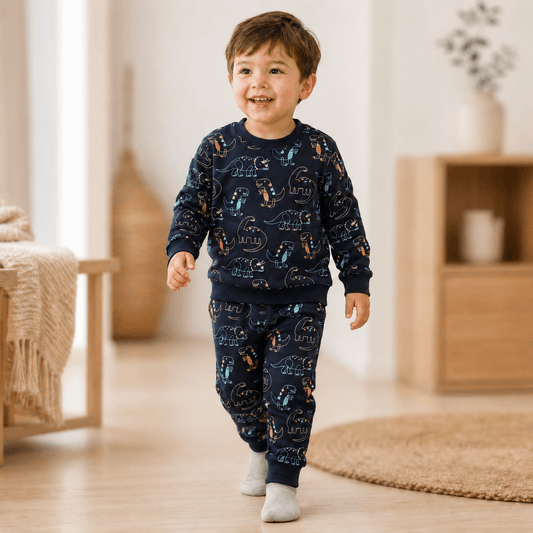 Compleu băieți negru cu dino – stil cool modern | Dark Dino Universe
