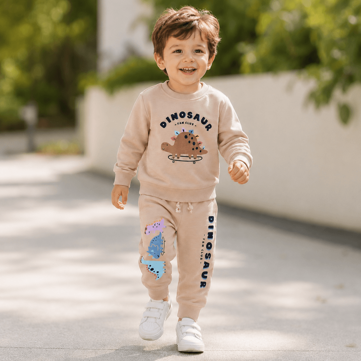 Compleu băieți din bumbac cu dino – casual confortabil | Dino Fan Club