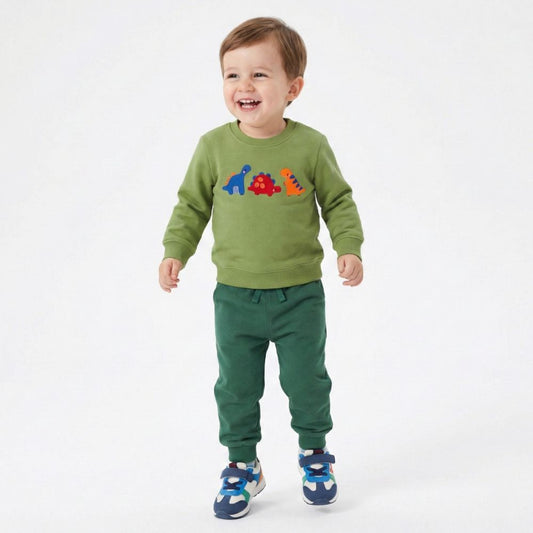 Compleu din bumbac Green Dino Charm