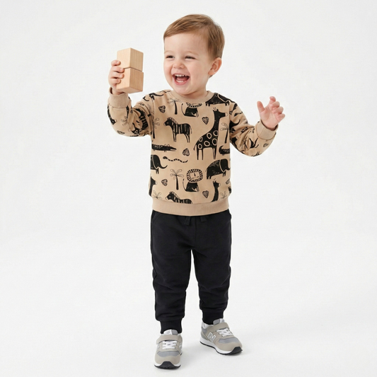 Compleu din bumbac Beige Wild Charm