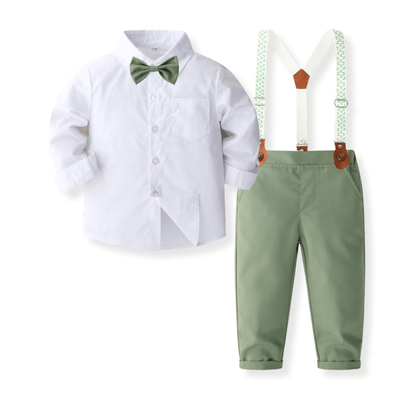 Costum elegant băieți verde măsliniu – stil modern minimalist | Olive Chic
