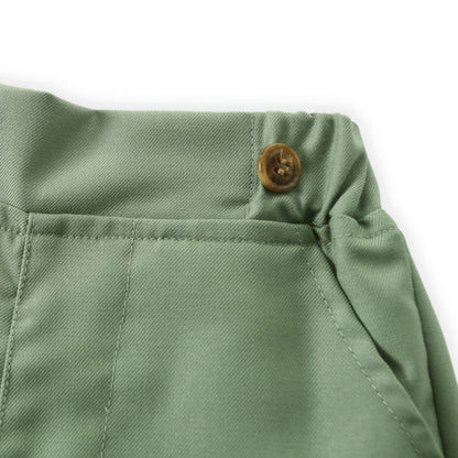 Costum elegant băieți verde măsliniu – stil modern minimalist | Olive Chic