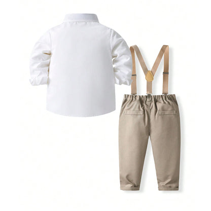 Costum elegant băieți bej – stil clasic pentru botez | Sand Classic