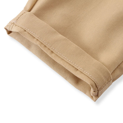 Costum elegant băieți maro deschis – stil casual elegant | Tiny Latte