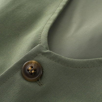 Costum elegant băieți 4 piese verde olive – look natural premium | Olive Charm
