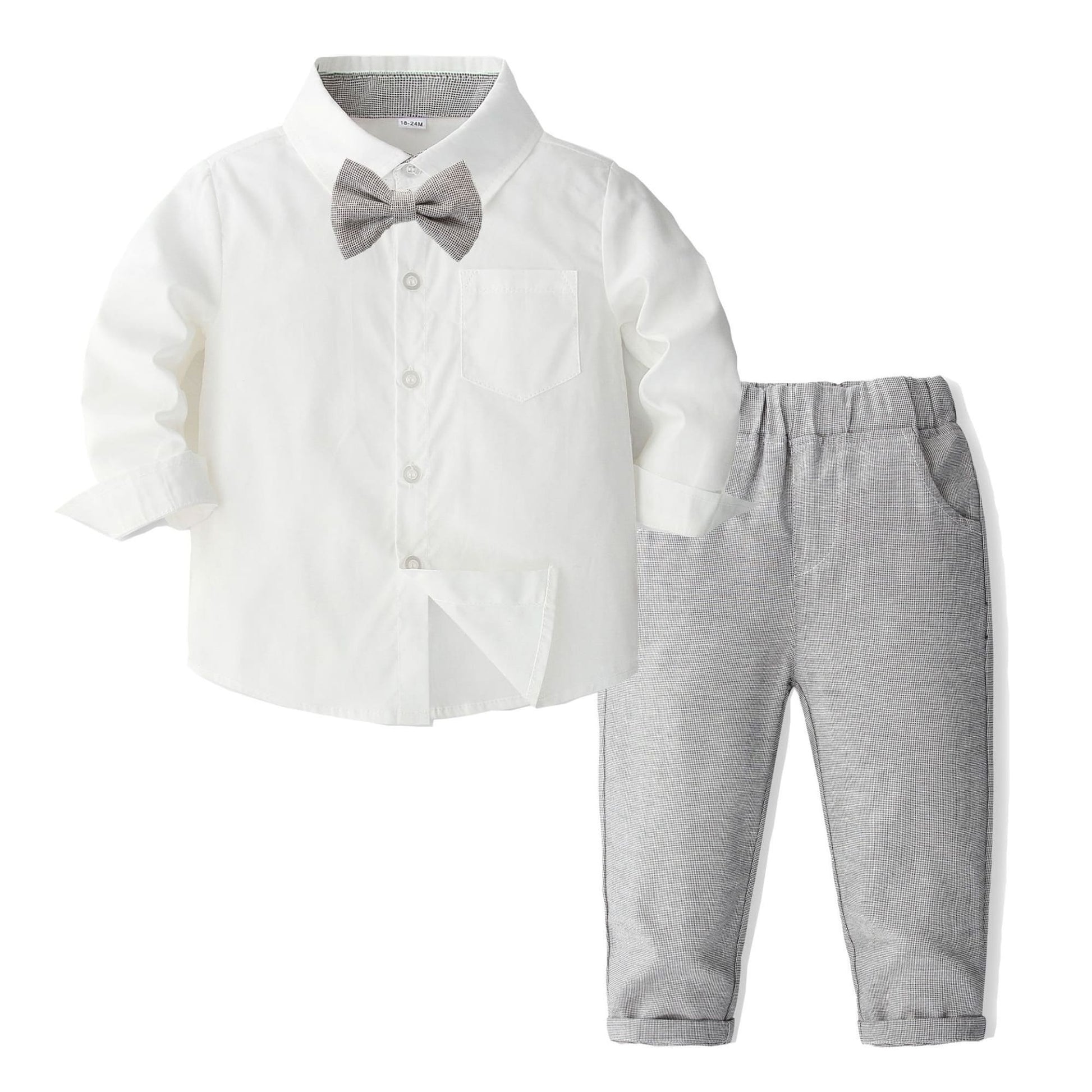 Set-baieti-camasa-alba-pantaloni-gri-papion