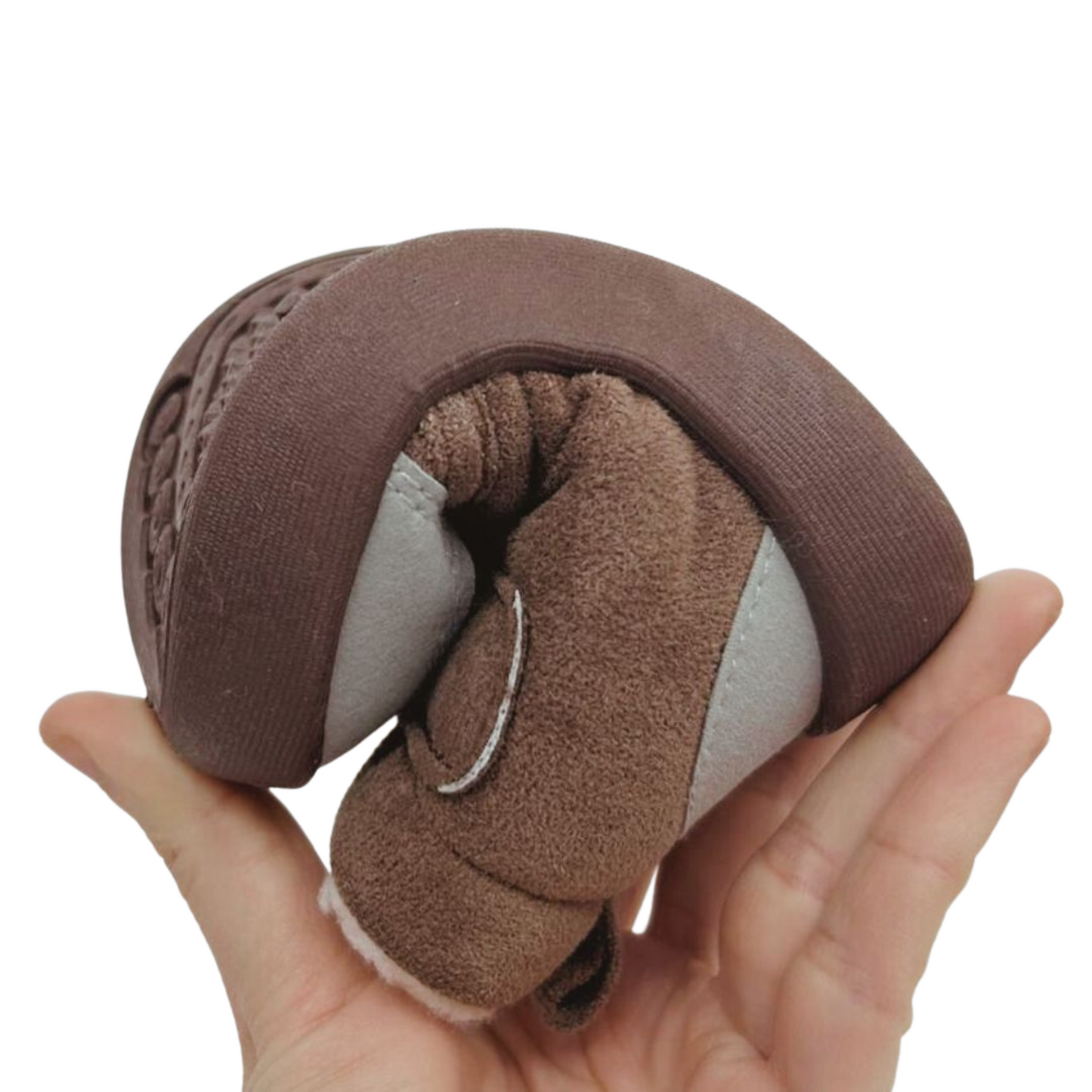 Ghetuțe de iarnă cu talpă flexibilă, Arctic Hug, Maro/Gri