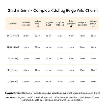 Compleu din bumbac Beige Wild Charm