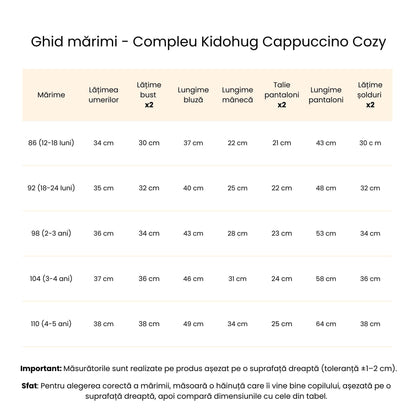 Compleu gros din bumbac Cappuccino Cozy