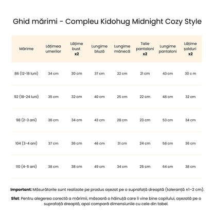 Compleu gros din bumbac Midnight Cozy Style