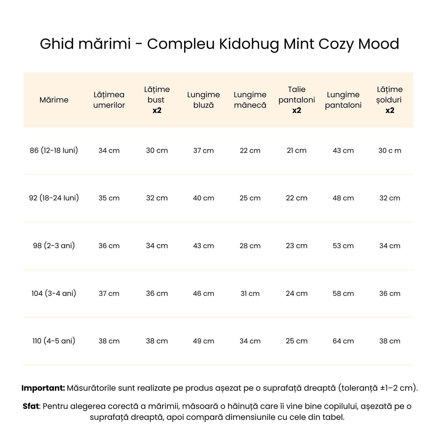 Compleu gros din bumbac Mint Cozy Mood