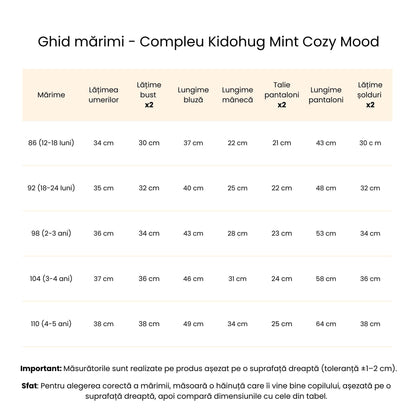 Compleu gros din bumbac Mint Cozy Mood