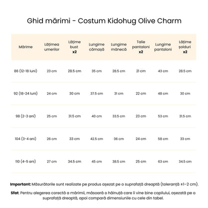 Costum elegant băieți 4 piese verde olive – look natural premium | Olive Charm