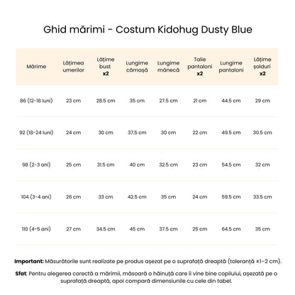 Costum elegant Dusty Blue Charm