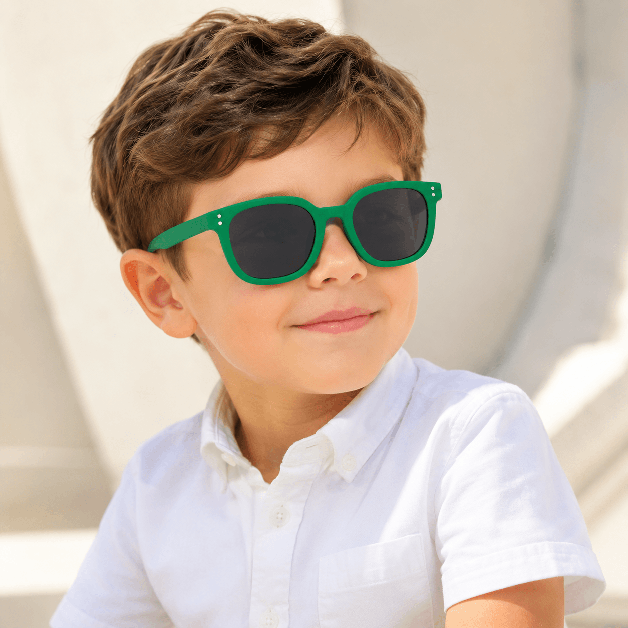 Ochelari de soare copii, Forest Green, polarizați, protecție UV, 5-10 ani