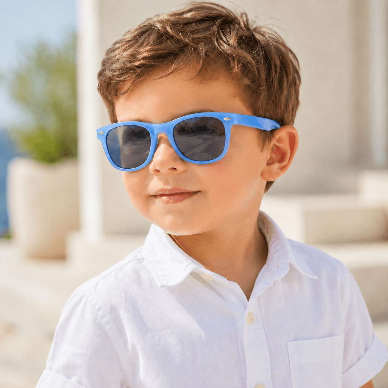 Ochelari de soare copii, Sky Blue, polarizați, protecție UV400, 4-7 ani