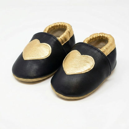 Papuci de interior din piele naturala ”Golden Dream”