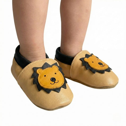 Papuci de interior din piele naturala ”Sunny King”