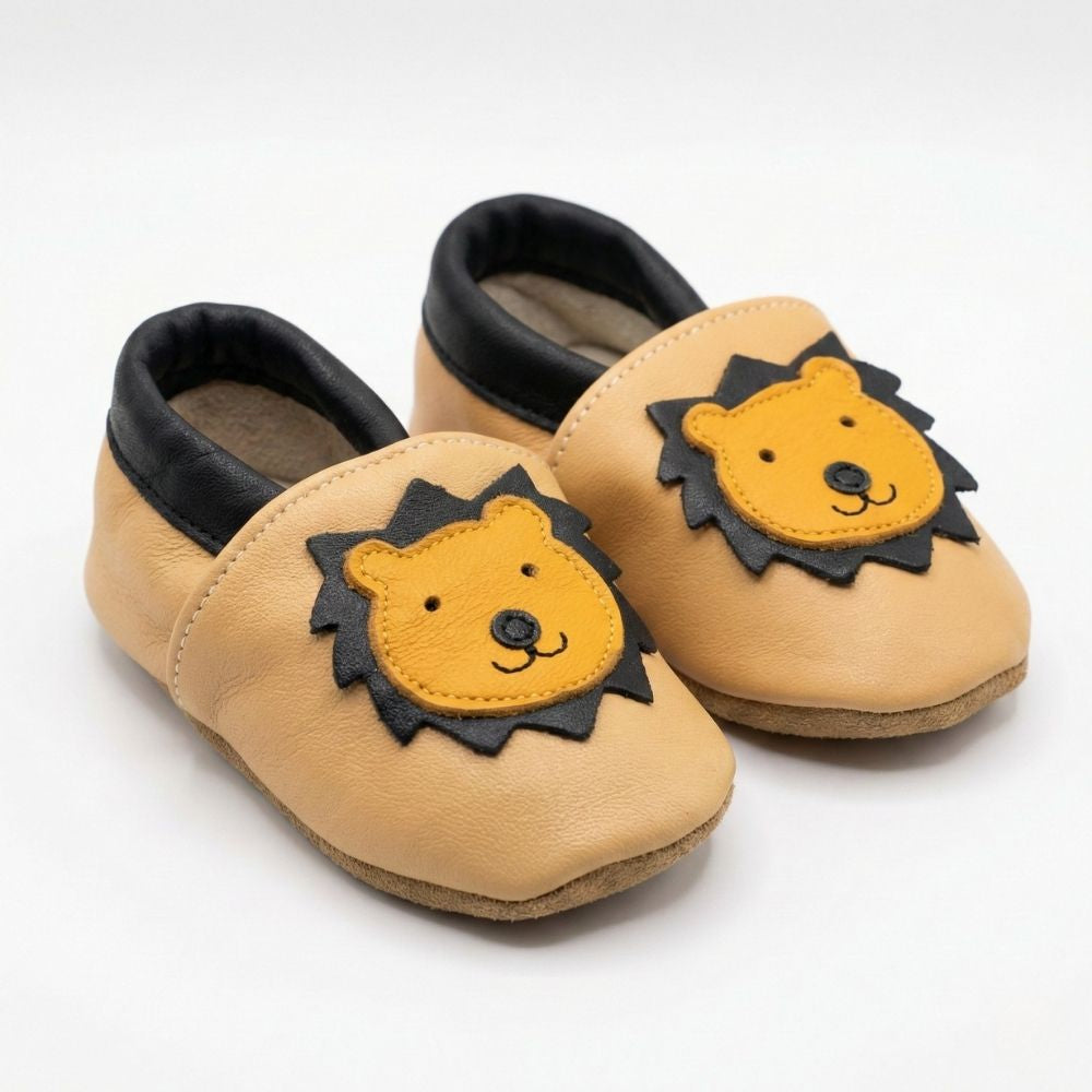 Papuci de interior din piele naturala ”Sunny King”