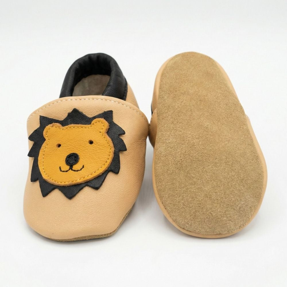 Papuci de interior din piele naturala ”Sunny King”