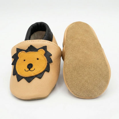 Papuci de interior din piele naturala ”Sunny King”