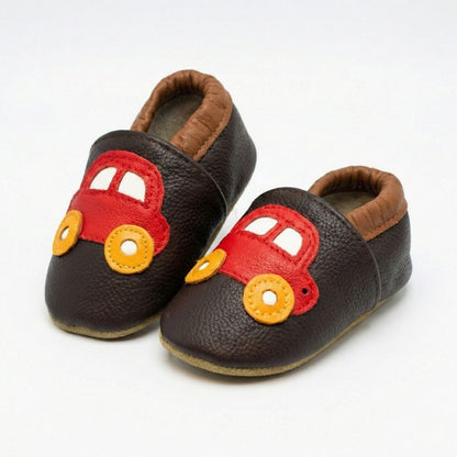 Papuci de interior din piele naturala ”Little Driver”