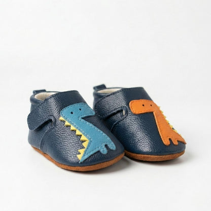 Papuci de interior din piele naturala ”Dino Steps”