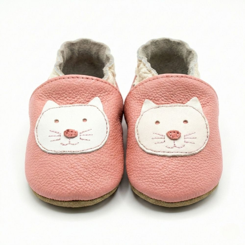 Papuci de interior din piele naturala ”Little Paw”