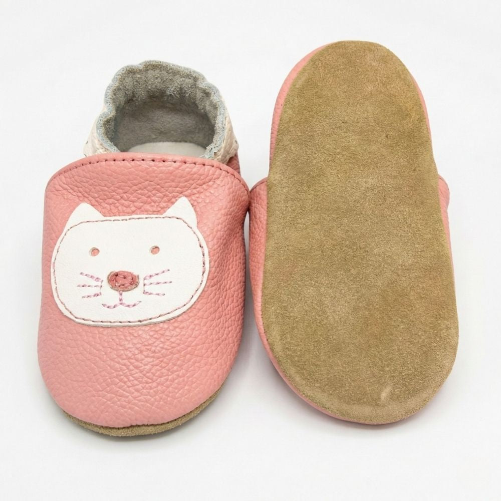 Papuci de interior din piele naturala ”Little Paw”