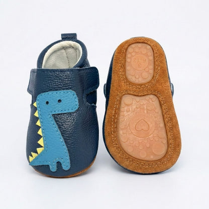 Papuci de interior din piele naturala ”Dino Steps”