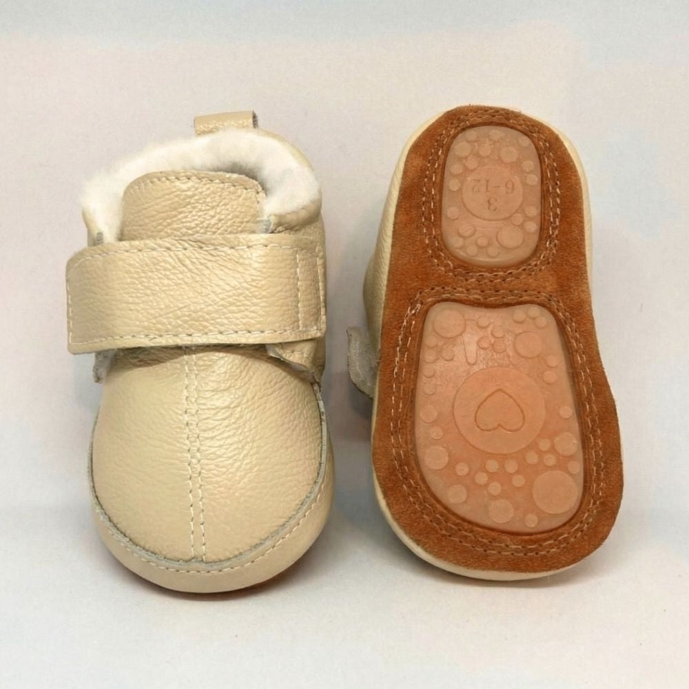 Papuci de interior îmblăniți din piele naturala ”Cozy Steps”