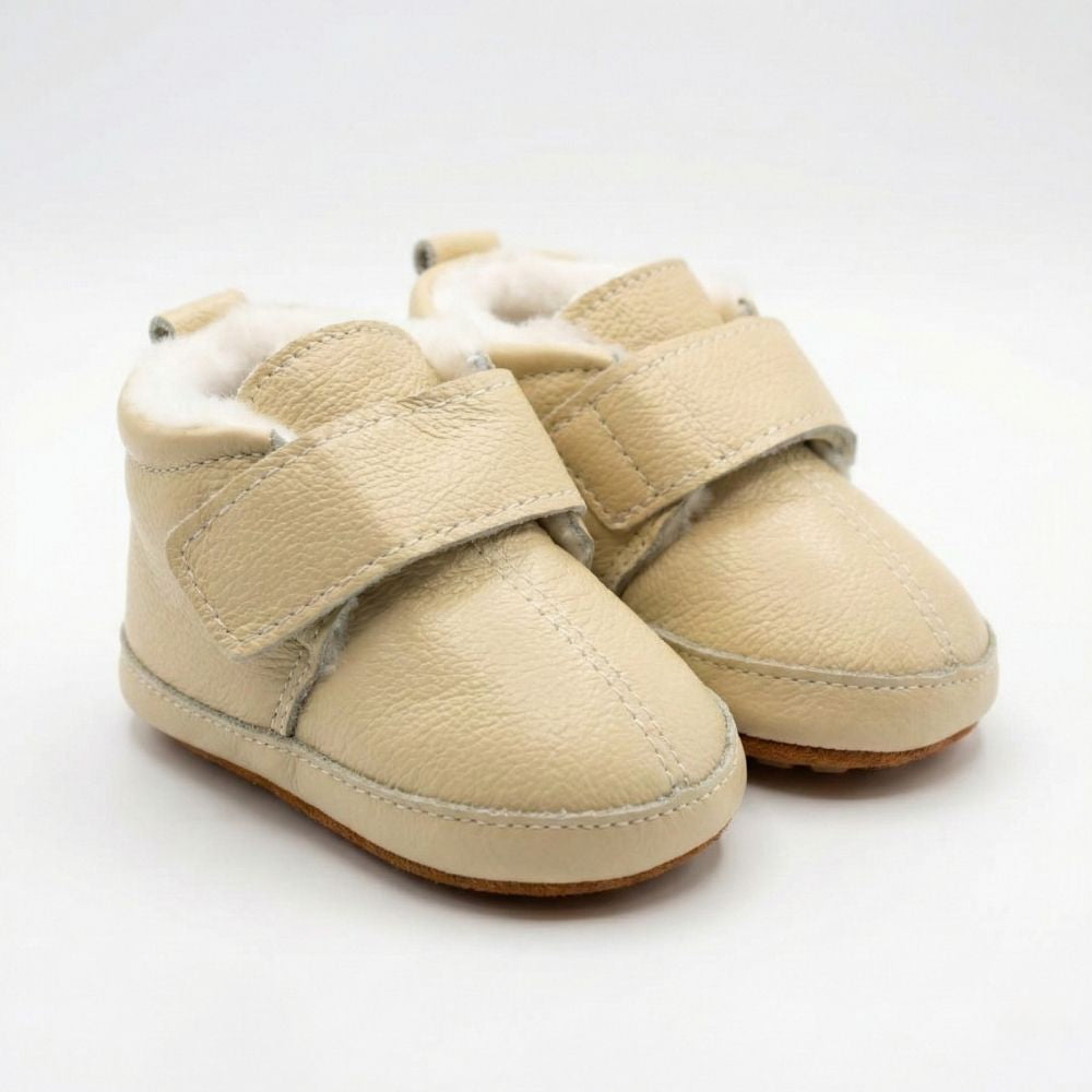 Papuci de interior îmblăniți din piele naturala ”Cozy Steps”