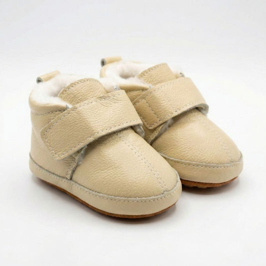 Papuci de interior îmblăniți din piele naturala ”Cozy Steps”