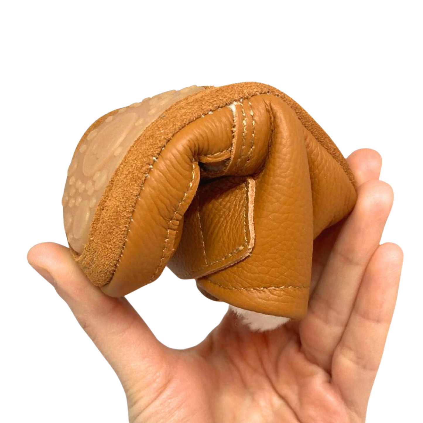 Papuci de interior îmblăniți din piele naturala ”Warm Steps”