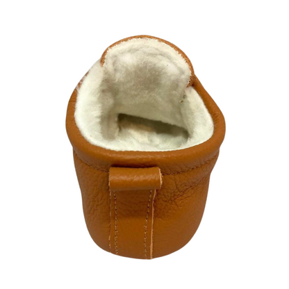 Papuci de interior îmblăniți din piele naturala ”Warm Steps”