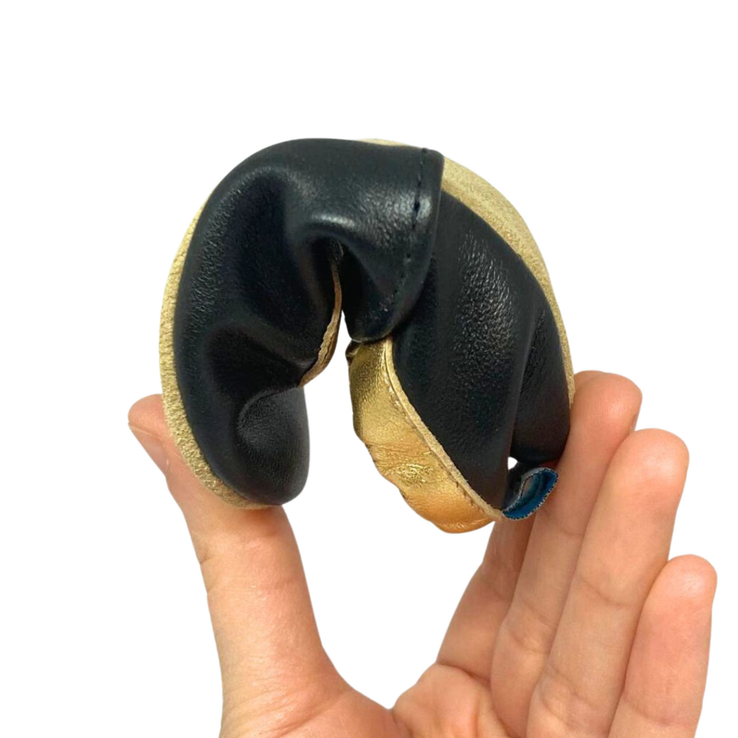 Papuci de interior din piele naturala ”Golden Dream”