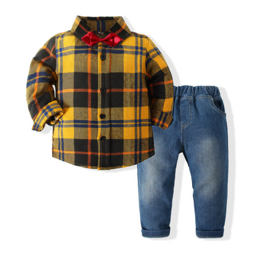 Set cămașă și blugi Little Explorer