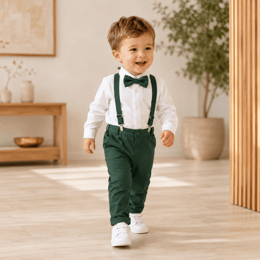 Costum elegant băieți 4 piese verde regal – ideal pentru ocazii speciale | Royal Green