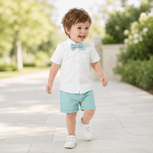 Costum elegant băieți pentru vară – set elegant pentru evenimente | Pastel Summer