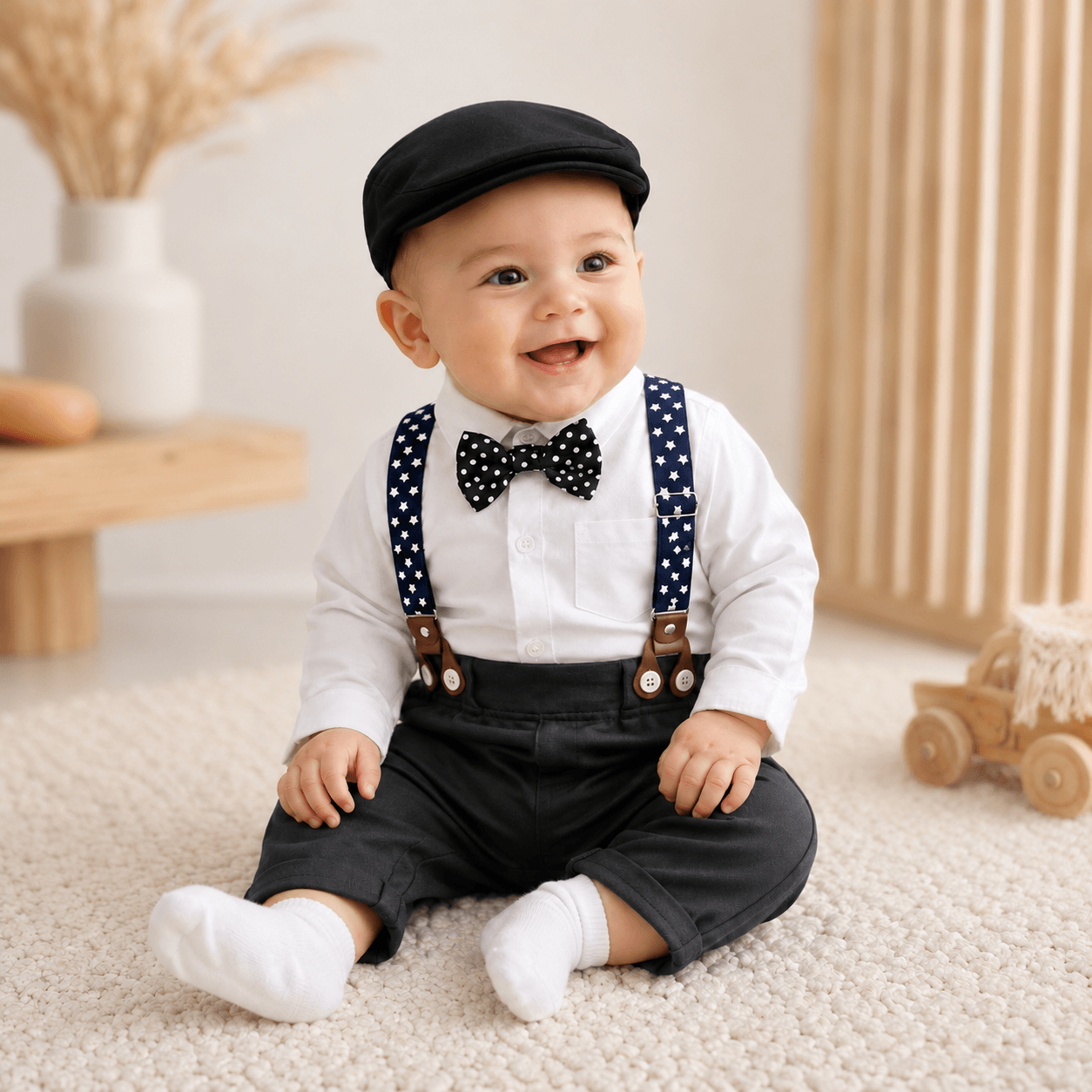 Costum elegant băieți cu papion – ideal pentru botez | Little Star