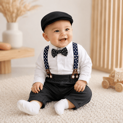 Costum elegant băieți cu papion – ideal pentru botez | Little Star