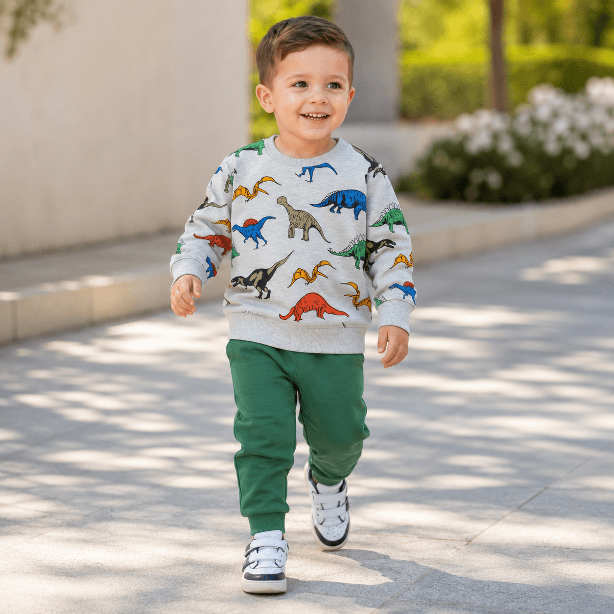 Compleu băieți din bumbac cu dino – stil jucăuș | Jurassic Fun