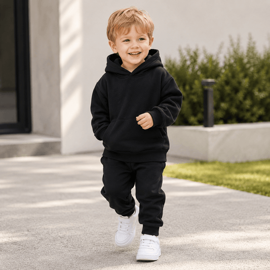 Compleu gros băieți negru – stil modern casual | Midnight Cozy Style