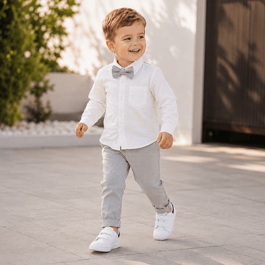 Costum elegant băieți gri – stil modern pentru evenimente | Silver Style