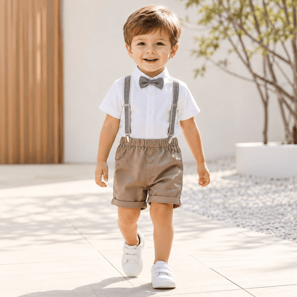 Costum elegant băieți de vară – stil casual elegant | Caramel Breeze